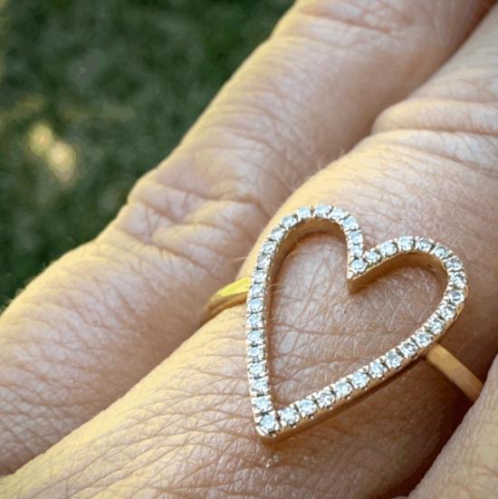  파데 바브라 반지 페이드 바브라 오픈 하트 다이아몬드 - PADE VAVRA