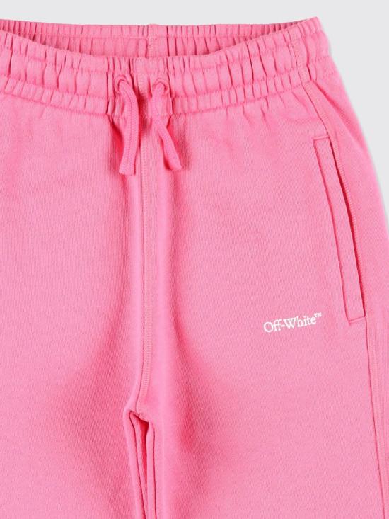 25FW [키즈] 오프화이트 트레이닝/조거 팬츠 OGCH001F25FLE003 3201 Fuchsia - OFF WHITE