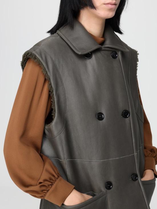 25FW 막스마라 양털 무스탕 베스트 2521416053600 003 Green - MAX MARA