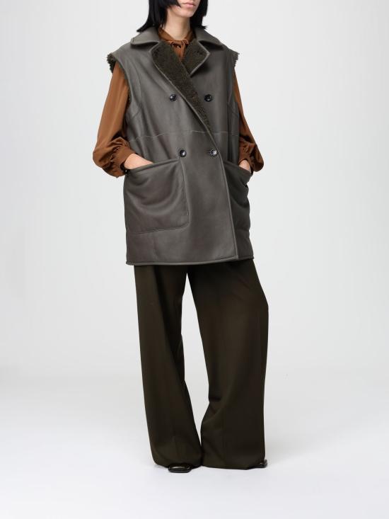 25FW 막스마라 양털 무스탕 베스트 2521416053600 003 Green - MAX MARA