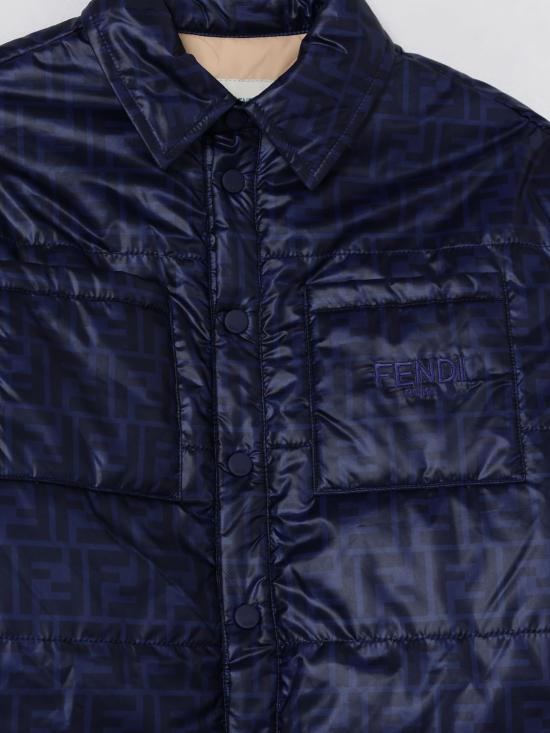 25FW [키즈] 펜디 캐주얼 자켓 JUA247AUKR F1I11 Blue - FENDI