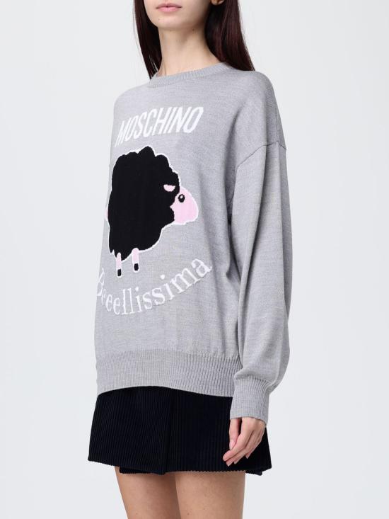 25FW 모스키노 스웨터 09305401 2486 Grey - MOSCHINO