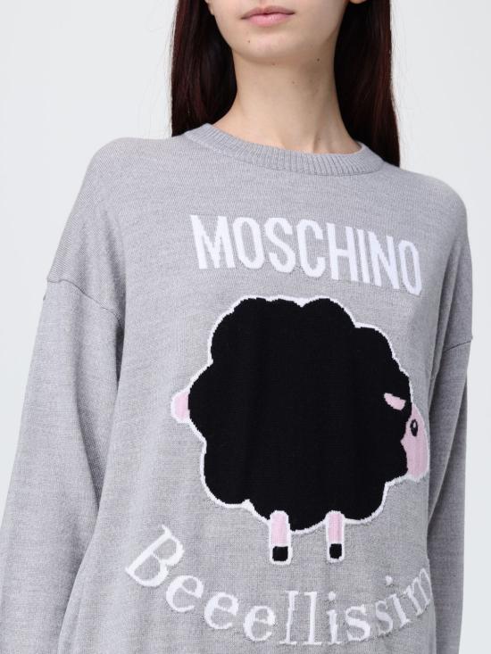 25FW 모스키노 스웨터 09305401 2486 Grey - MOSCHINO