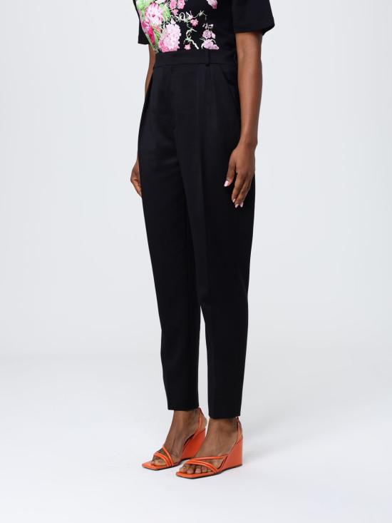 25FW 모스키노 스트레이트 팬츠 03015419 0555 Black - MOSCHINO