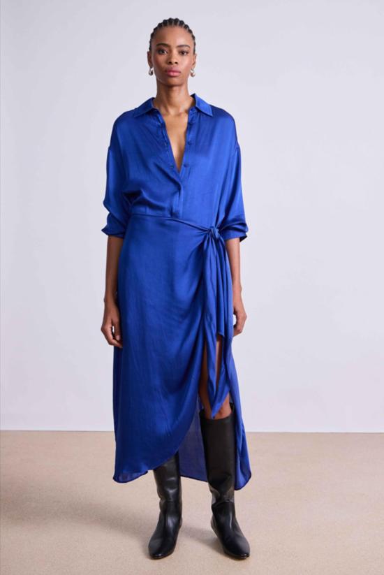  어피스 어파트 롱 원피스 어피스 아파트 알레산드라 사롱 셔츠 드레스 - APIECE APART