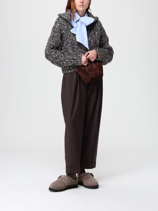 25FW 브루넬로 쿠치넬리 스웨이드 BC Duo 미니 백 MBDLD2675 C4181 Burgundy - BRUNELLO CUCINELLI