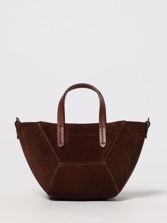 25FW 브루넬로 쿠치넬리 스웨이드 BC Duo 미니 백 MBDLD2675 C4181 Burgundy
