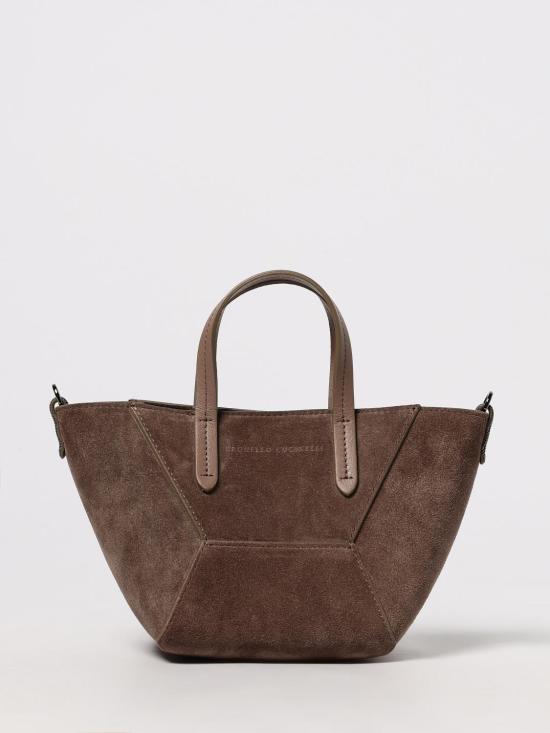 25FW 브루넬로 쿠치넬리 스웨이드 BC Duo 미니 백 MBDLD2675 C2659 Dove Grey