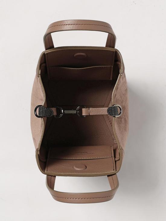 25FW 브루넬로 쿠치넬리 스웨이드 BC Duo 미니 백 MBDLD2675 C2659 Dove Grey - BRUNELLO CUCINELLI