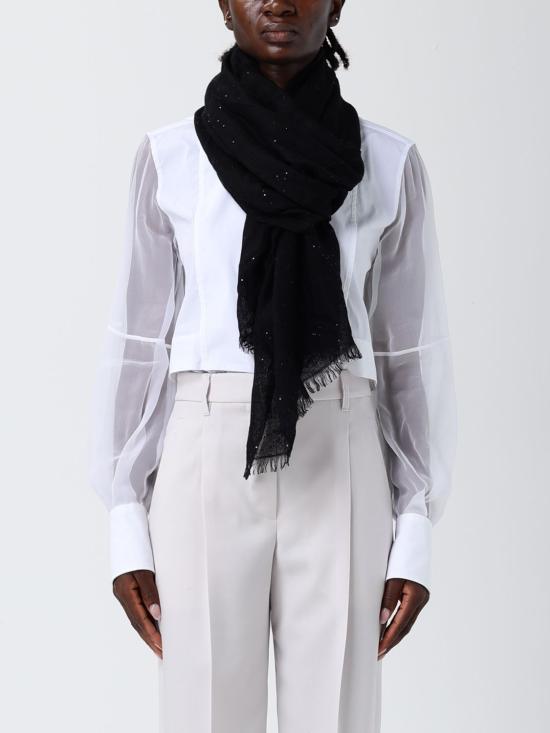 25FW 브루넬로 쿠치넬리 머플러/스카프 MSCDVSW03 C101 Black - BRUNELLO CUCINELLI