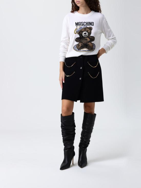 25FW 모스키노 스웨터 09365500 2001 White - MOSCHINO