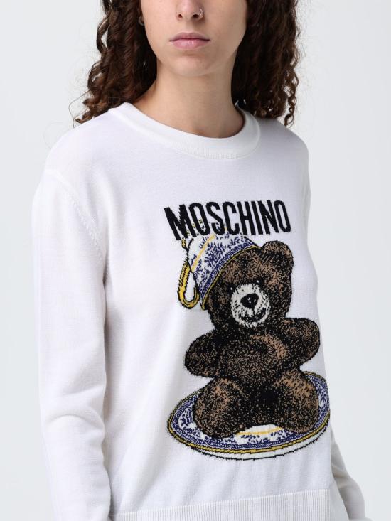 25FW 모스키노 스웨터 09365500 2001 White - MOSCHINO