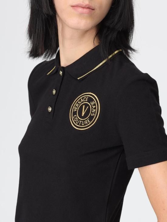 25FW 베르사체 폴로 티셔츠 79HAGT00CJ01T G89 Black - VERSACE