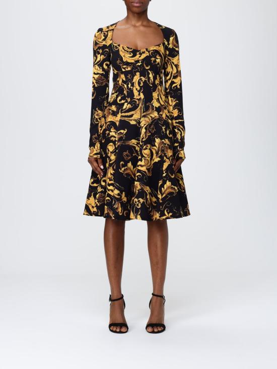 25FW 베르사체 롱 원피스 79HAO903NS565 G89 Black