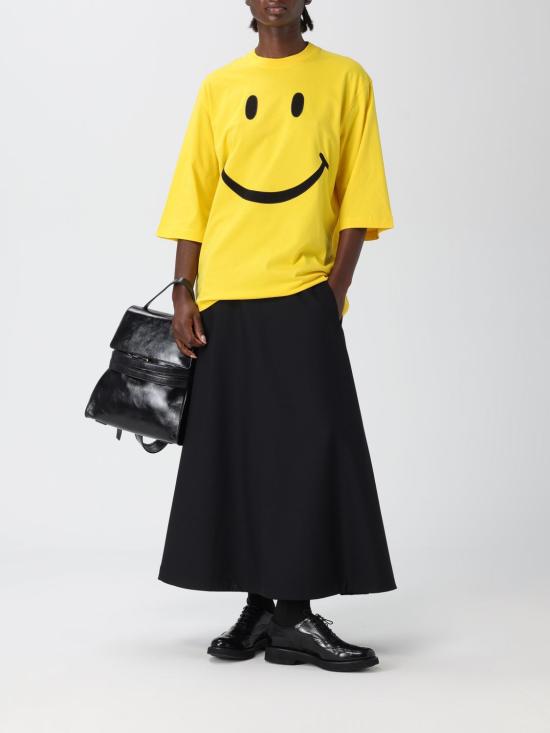 25FW 모스키노 반팔 티셔츠 07175541 1027 Yellow - MOSCHINO