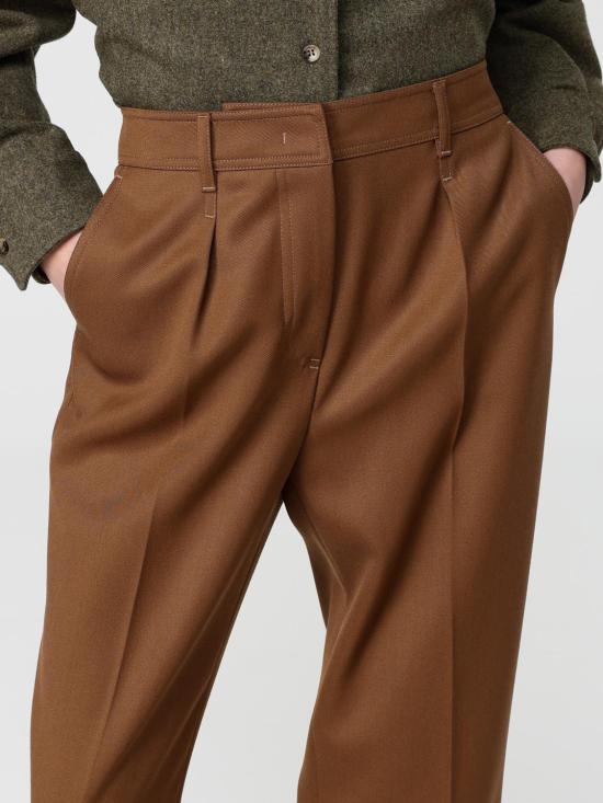 25FW 막스마라 스트레이트 팬츠 2521136032600 004 Brown - MAX MARA