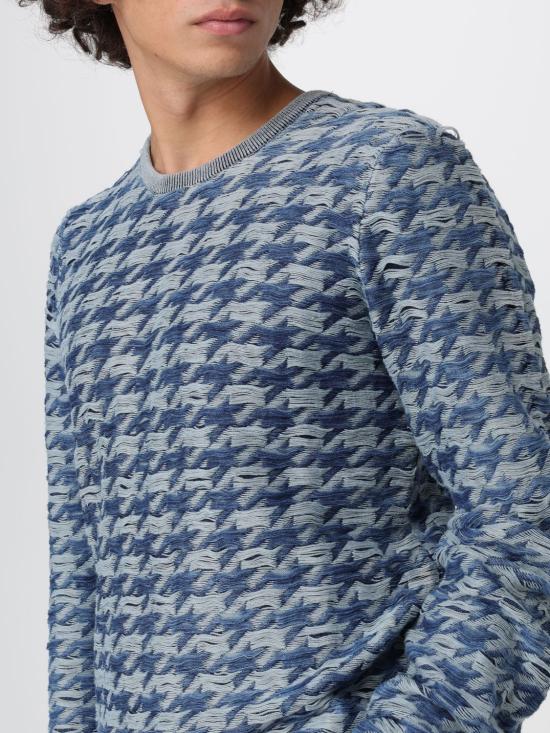 25FW 디젤 K 안델레로 하운즈투스 크루 넥 스웨터 A214390EGCA 8ATA Blue - DIESEL