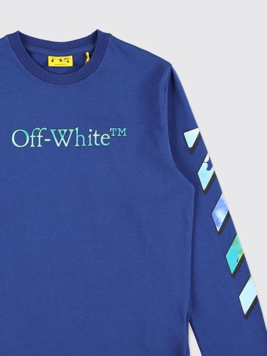 25FW [키즈] 오프화이트 티셔츠 OBAB001F25JER004 4584 Blue - OFF WHITE