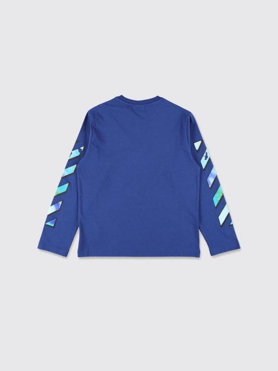 25FW [키즈] 오프화이트 티셔츠 OBAB001F25JER004 4584 Blue - OFF WHITE