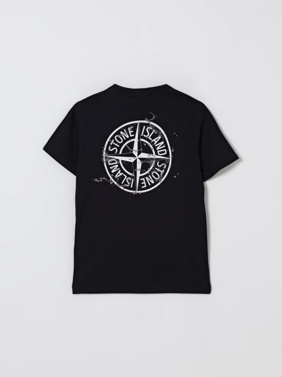 25FW [키즈] 스톤 아일랜드 티셔츠 2100010S0261 V0029 Black - STONE ISLAND