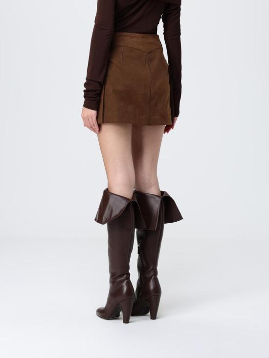 25FW 안다마네 숏 스커트 T180323A 418 Brown - ANDAMANE