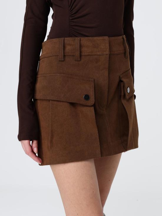 25FW 안다마네 숏 스커트 T180323A 418 Brown - ANDAMANE