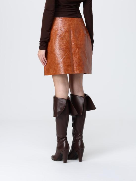 25FW 안다마네 숏 스커트 T180307A 630 Brown - ANDAMANE