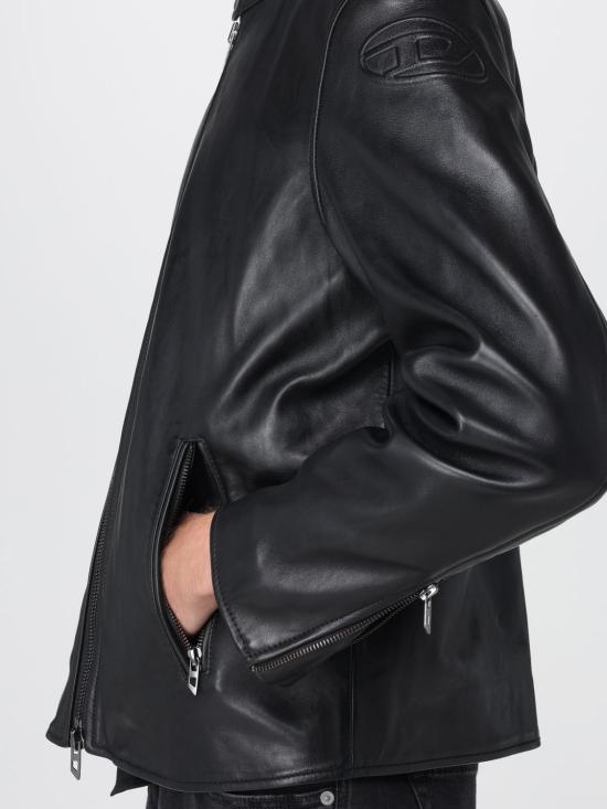 25FW 디젤 가죽 자켓 A144360AJIR 9XX Black - DIESEL