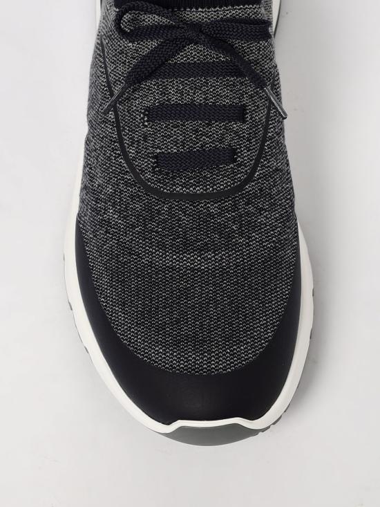 25FW 브루넬로 쿠치넬리 히트 본디드 디테일 테크노 코튼 니트 러너 스니커즈 MZUEHRO342 CDY87 Blue - BRUNELLO CUCINELLI