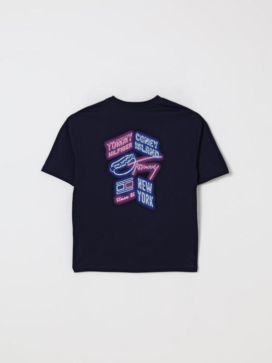 25FW [키즈] 타미힐피거 티셔츠 KB0KB09849 C1G Blue - TOMMY HILFIGER