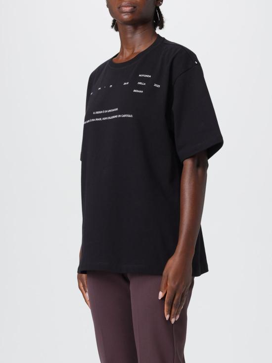 25FW 스포트막스 반팔 티셔츠 2522976013600 002 Black - SPORTMAX