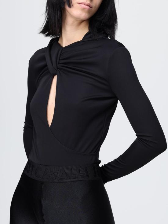 25FW 저스트까발리 긴팔 티셔츠 79PAM235J0253 899 Black - JUST CAVALLI