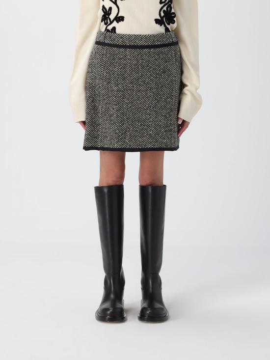 25FW 질샌더 미디 스커트 J02MA0340J40261 092 Military