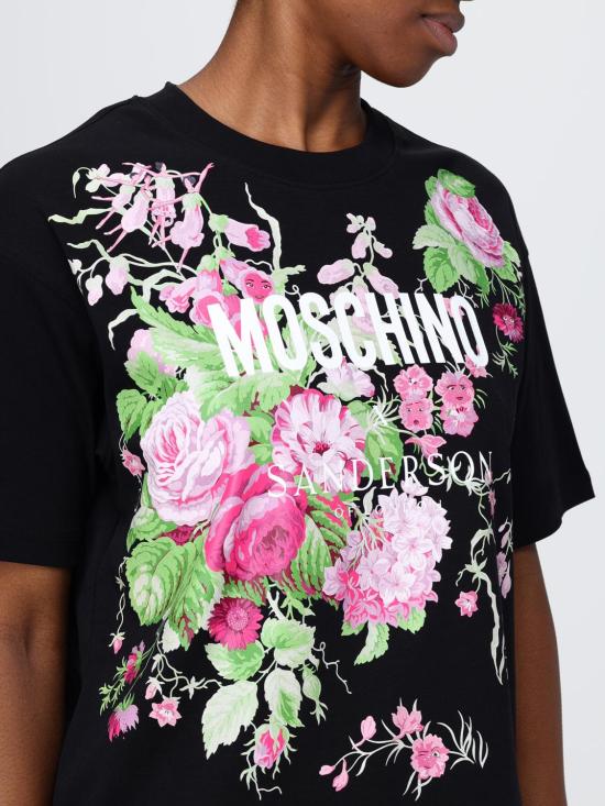 25FW 모스키노 반팔 티셔츠 07085442 1555 Black - MOSCHINO