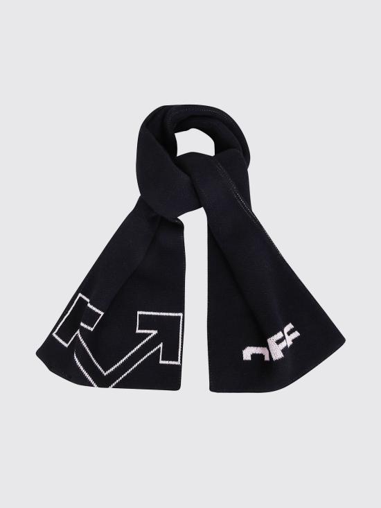 25FW [키즈] 오프화이트 스카프 OGMA001F25KNI001 103C Black - OFF WHITE