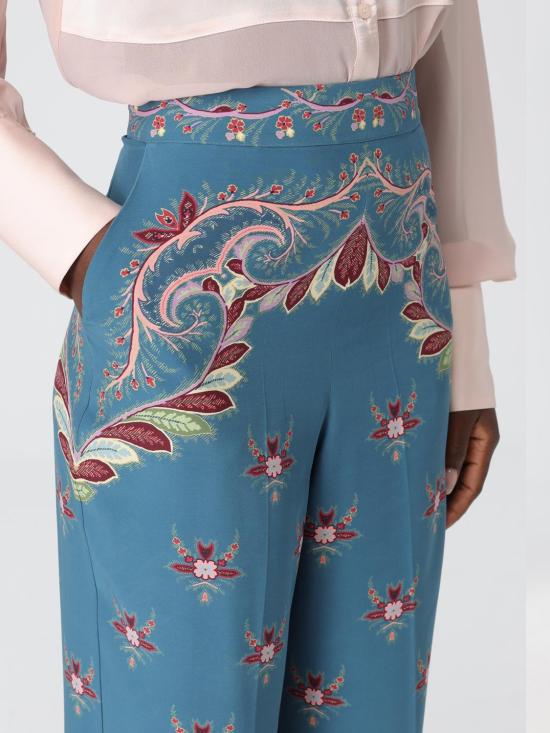 25FW 에트로 팔라초 팬츠 WREA0014AKA40 X0884 Blue - ETRO