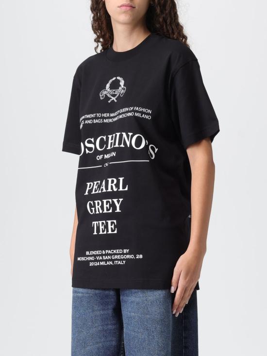 25FW 모스키노 반팔 티셔츠 07275541 1555 Black - MOSCHINO