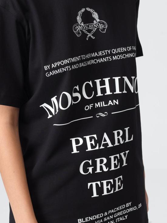 25FW 모스키노 반팔 티셔츠 07275541 1555 Black - MOSCHINO