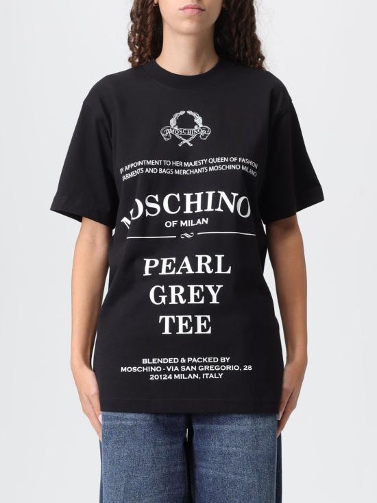 25FW 모스키노 반팔 티셔츠 07275541 1555 Black