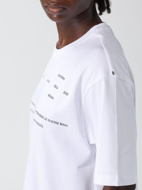 25FW 스포트막스 반팔 티셔츠 2522976013600 001 White - SPORTMAX