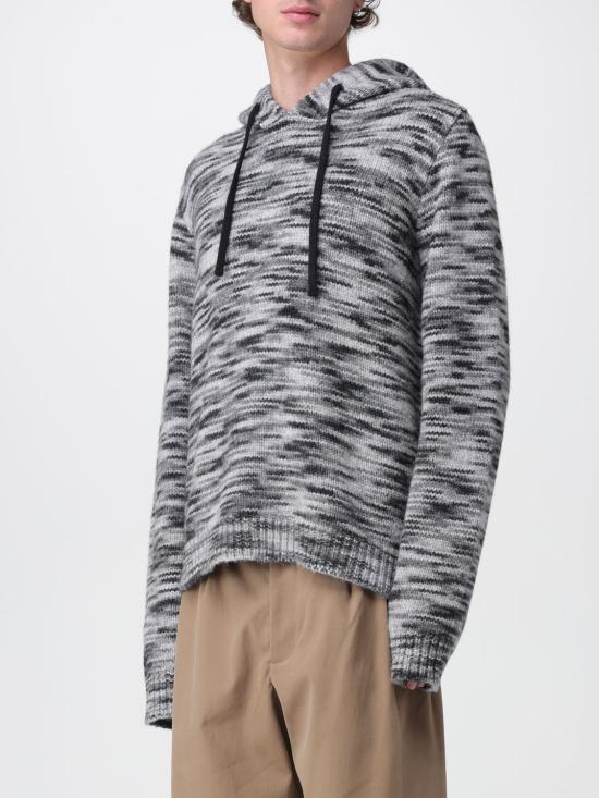 25FW 오프화이트 긴팔 티셔츠 OMHE20IF25KNI001 0510 Grey - OFF WHITE