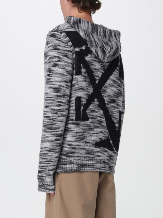 25FW 오프화이트 긴팔 티셔츠 OMHE20IF25KNI001 0510 Grey - OFF WHITE