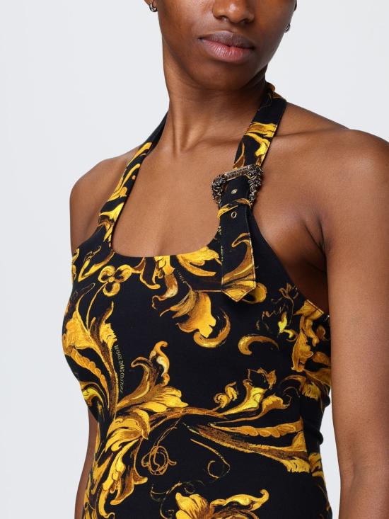 25FW 베르사체 롱 원피스 79HAO972JS518 G89 Black - VERSACE