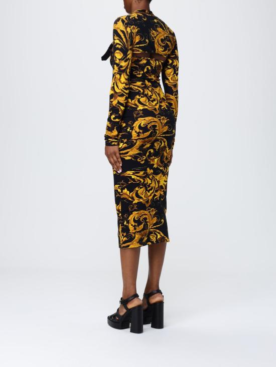 25FW 베르사체 롱 원피스 79HAO972JS518 G89 Black - VERSACE