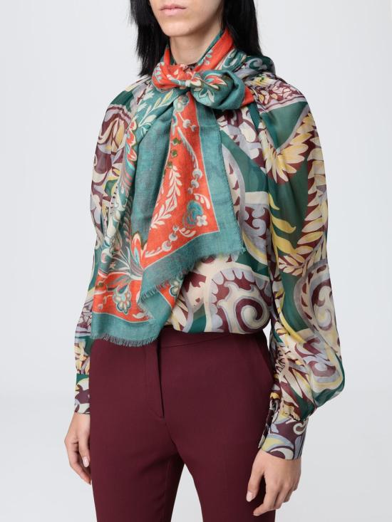 25FW 에트로 머플러/스카프 WATA0009AKC53 X0811 Green - ETRO