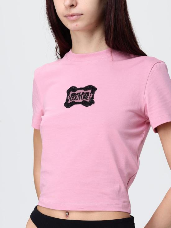 25FW 베르사체 반팔 티셔츠 79HAHC01CJ02C 459 Pink - VERSACE