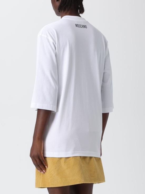 25FW 모스키노 반팔 티셔츠 07155541 1001 White - MOSCHINO