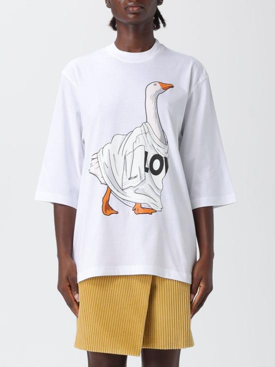 25FW 모스키노 반팔 티셔츠 07155541 1001 White