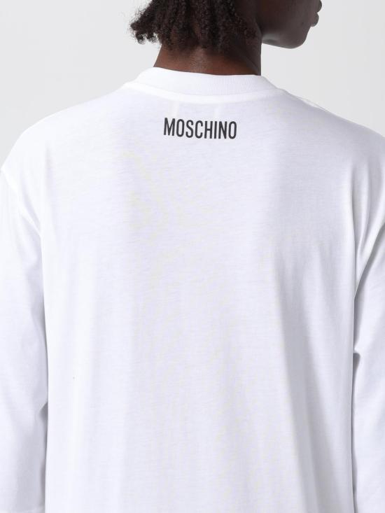 25FW 모스키노 반팔 티셔츠 07155541 1001 White - MOSCHINO