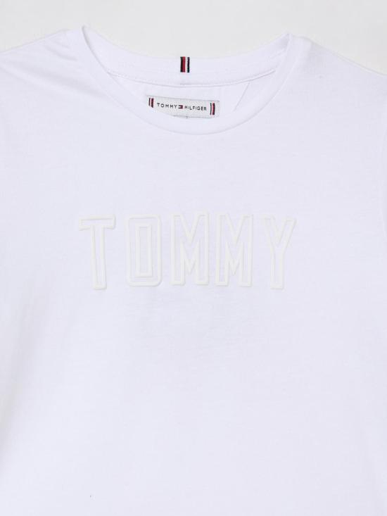 25FW [키즈] 타미힐피거 티셔츠 KG0KG08709 YBR White - TOMMY HILFIGER